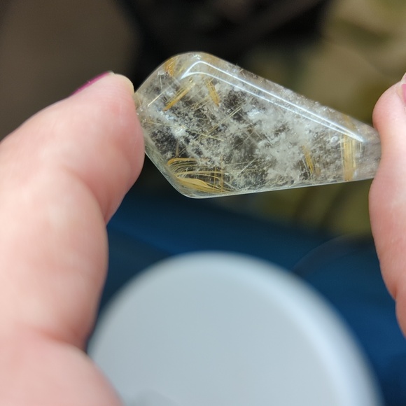 Golden Rutile Quartz Piece Cabochon - Picture 8 of 10